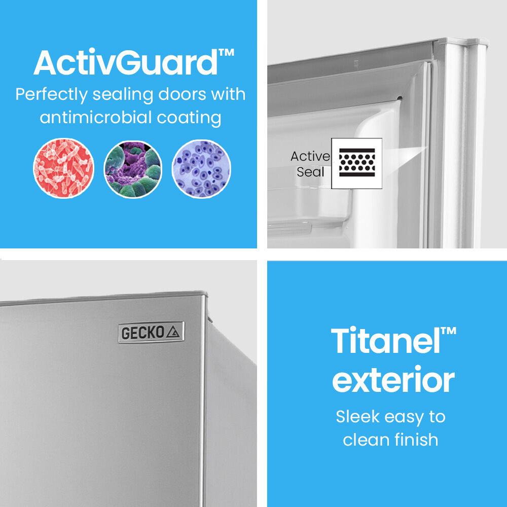 160L Upright Portable Fridge / Freezer, 12V/24V for Motorhome and Caravan, Silver