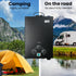 Portable Gas Outdoor Camping Hot Water Heater System, with 12V Pump, Shower Head, Black