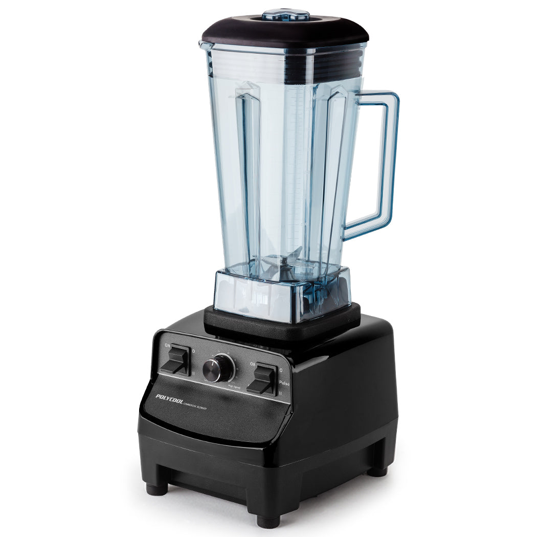 PolyCool 2L Commercial Blender 2200W Smoothie Ice Crush Food Mixer Black