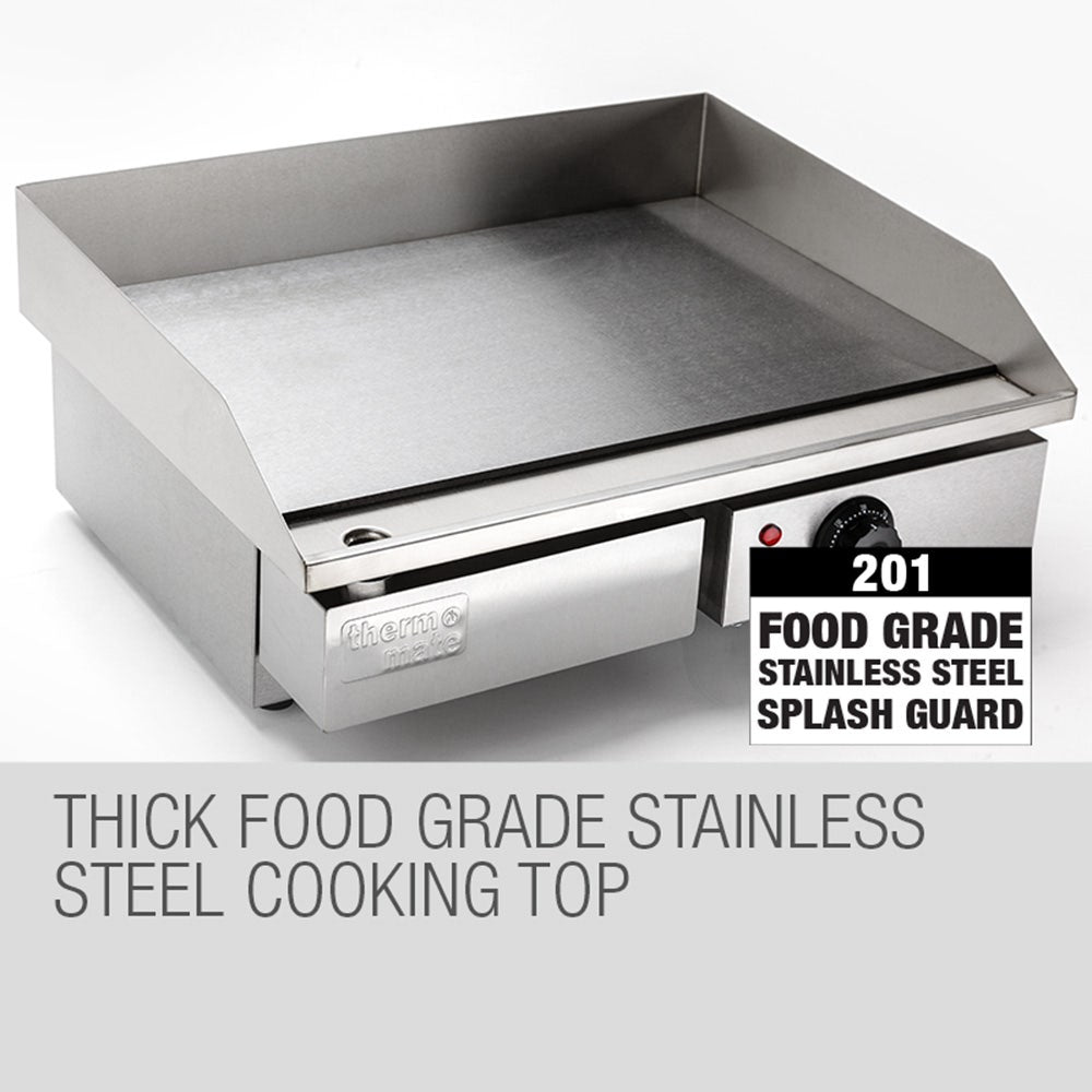 Electric Griddle Grill BBQ Hot Plate Commercial Stainless Steel