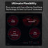 EuroChef 60cm 4 Zone Ceramic Cooktop, 6600W Electric, FlexiZone Adjustable Size Hobs, Touch Controls