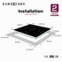 EuroChef 90cm 5 Zone Ceramic Cooktop, 8900W Electric, FlexiZone Adjustable Size Hobs, Touch Controls