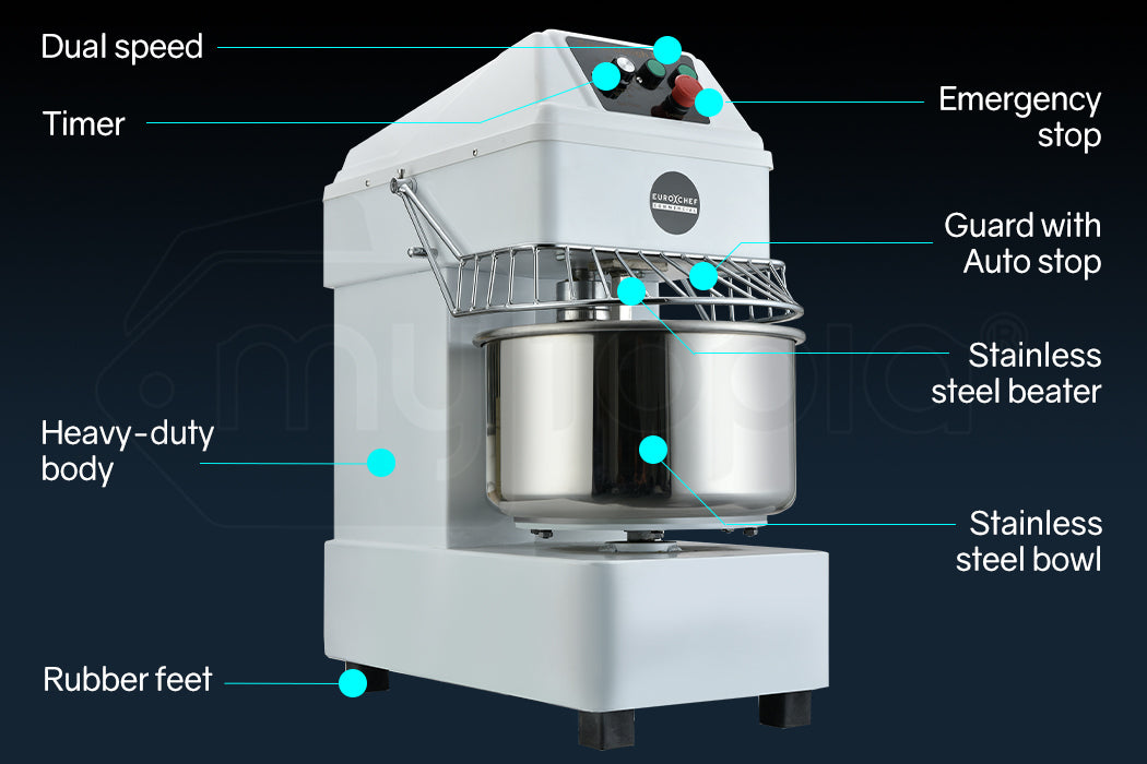 20L Spiral Dough Mixer Commercial Machine Bakery Kneader Litre Small