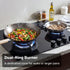 60cm 4 Burner Gas Cooktop, with Wok Burner, Tempered Glass, Natural Gas & LPG, Black