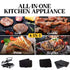 EUROCHEF Smart Multi Contact Grill Sandwich Press Panini Waffle Maker Griddle Stainless Steel