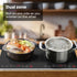 EUROCHEF Double Induction Cooktop, 9 Heat Levels, Fast Electric Portable Cooker, Touch Controls, Standard 10A Power Plug