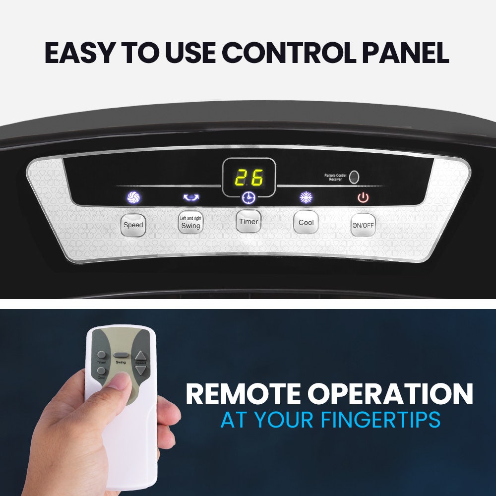 450W 80L Evaporative Air Cooler, Commercial Grade, Remote Control, Fan