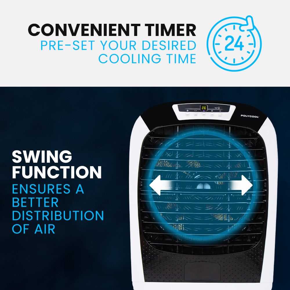 450W 80L Evaporative Air Cooler, Commercial Grade, Remote Control, Fan