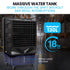 POLYCOOL 130L 750W Evaporative Air Cooler, Commercial Industrial Grade, Remote Control, Purifier, Fan