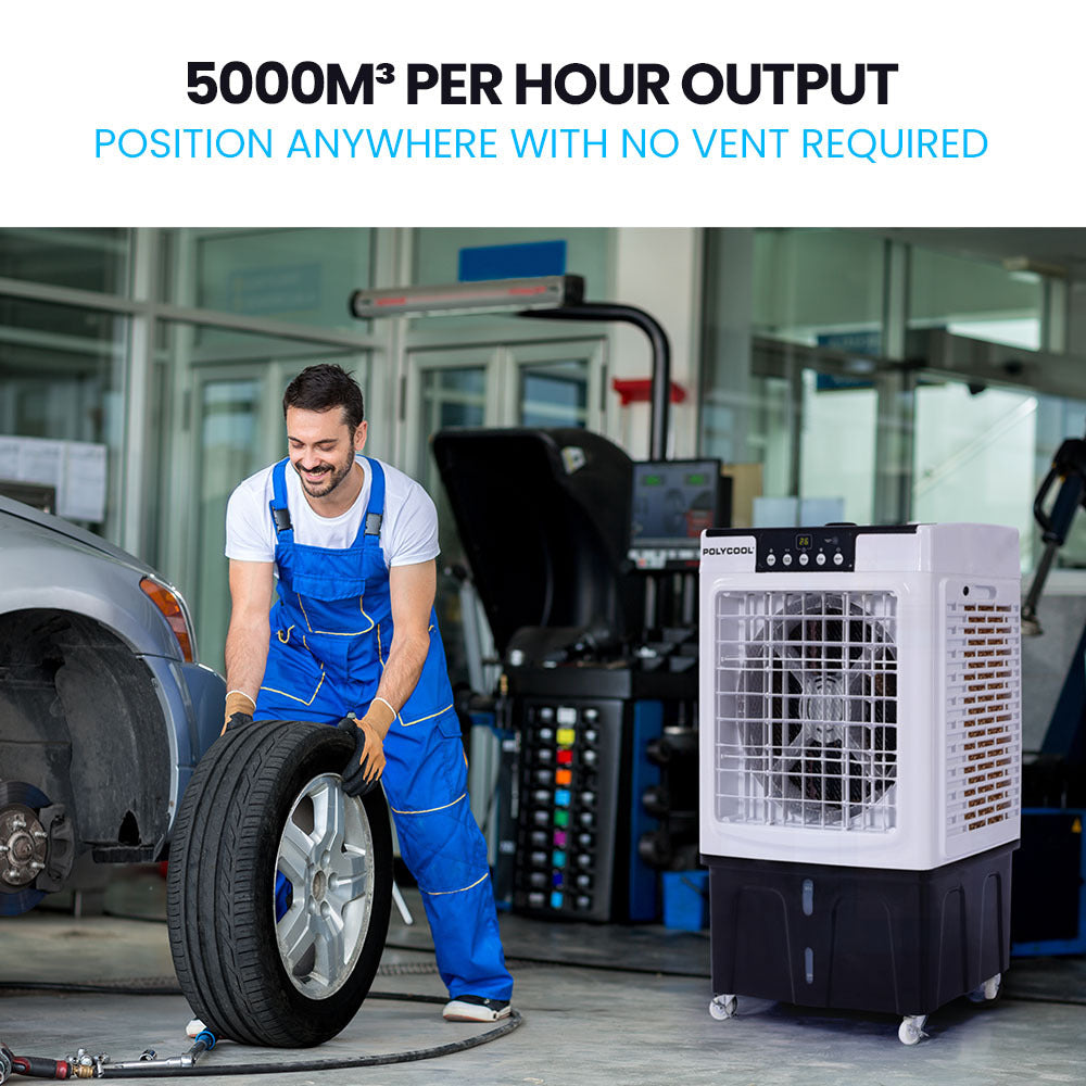 30L Evaporative Air Cooler Portable Industrial Fan, Purifier, Humidifier, Remote Control