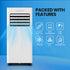 2.05kW Portable Air Conditioner, with Fan & Dehumidifier Mode, Remote Control, 24hr Timer, Sleep Mode