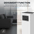 2.05kW Portable Air Conditioner, with Fan & Dehumidifier Mode, Remote Control, 24hr Timer, Sleep Mode