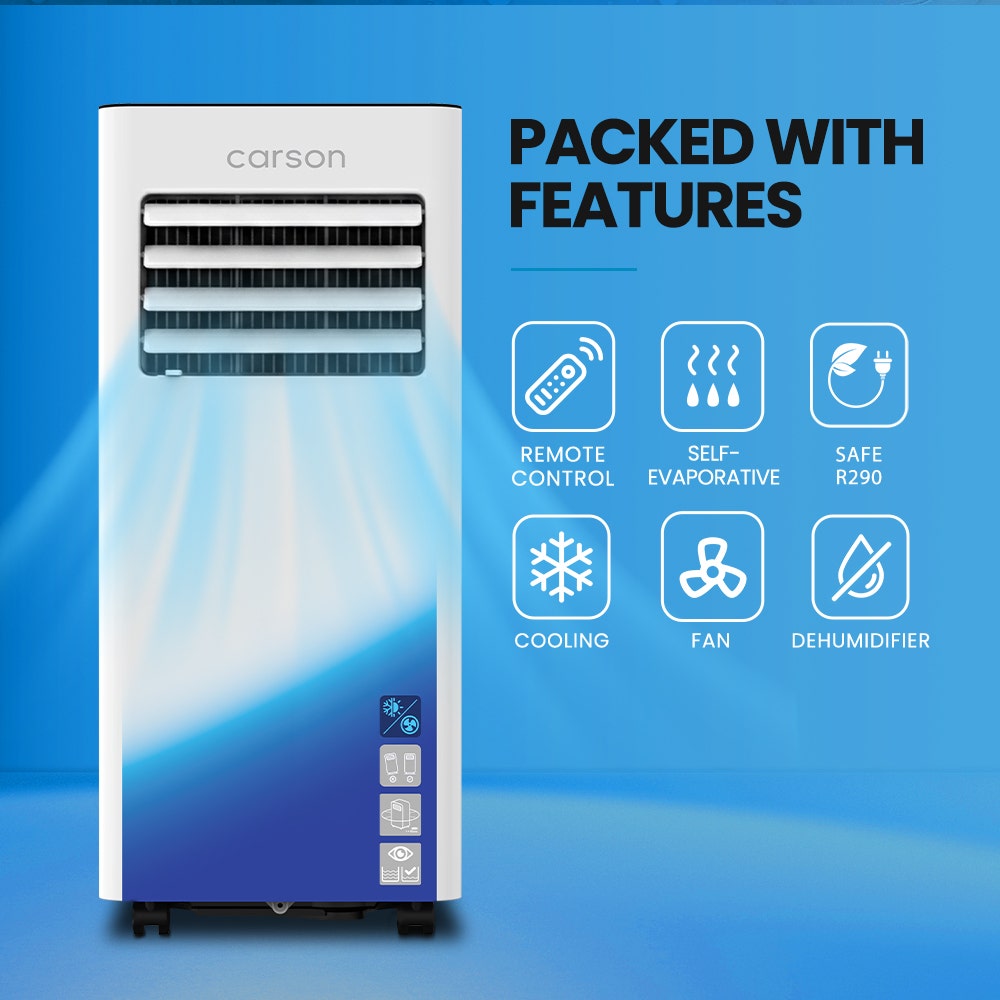 2.05kW Portable Air Conditioner, Bluetec Edition, Dehumidifier & Fan Mode, Remote Control, 24hr Timer, Sleep Mode