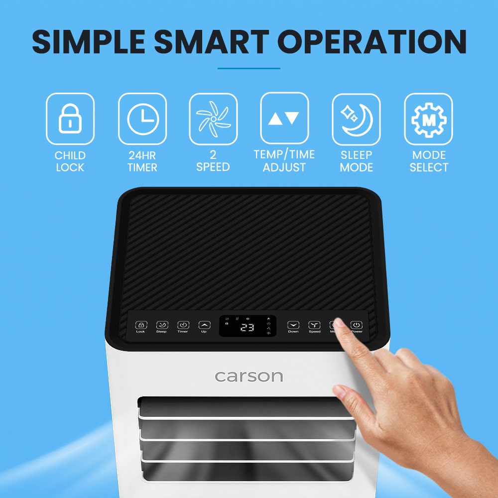 2.05kW Portable Air Conditioner, Bluetec Edition, Dehumidifier & Fan Mode, Remote Control, 24hr Timer, Sleep Mode