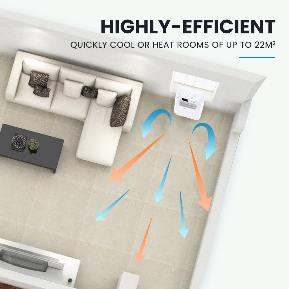 2.9kW Reverse Cycle Portable Air Conditioner and Heater, with Dehumidifier, Cooling and Heating AC