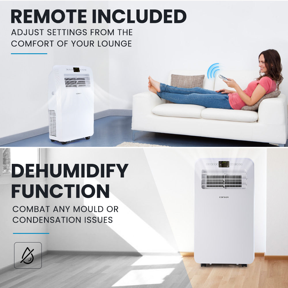 2.9kW Reverse Cycle Portable Air Conditioner and Heater, with Dehumidifier, Cooling and Heating AC