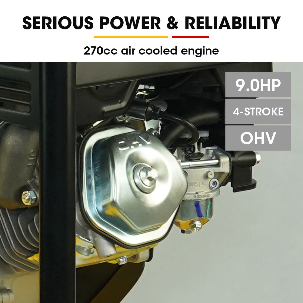 185kg Reversible Vibratory Plate Compactor, Commercial 9HP 270cc, 500x700mm, Wheel Kit, for Sand Soil Gravel Asphalt (BCX-950)