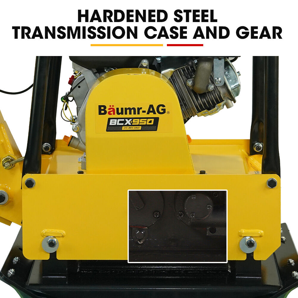 185kg Reversible Vibratory Plate Compactor, Commercial 9HP 270cc, 500x700mm, Wheel Kit, for Sand Soil Gravel Asphalt (BCX-950)