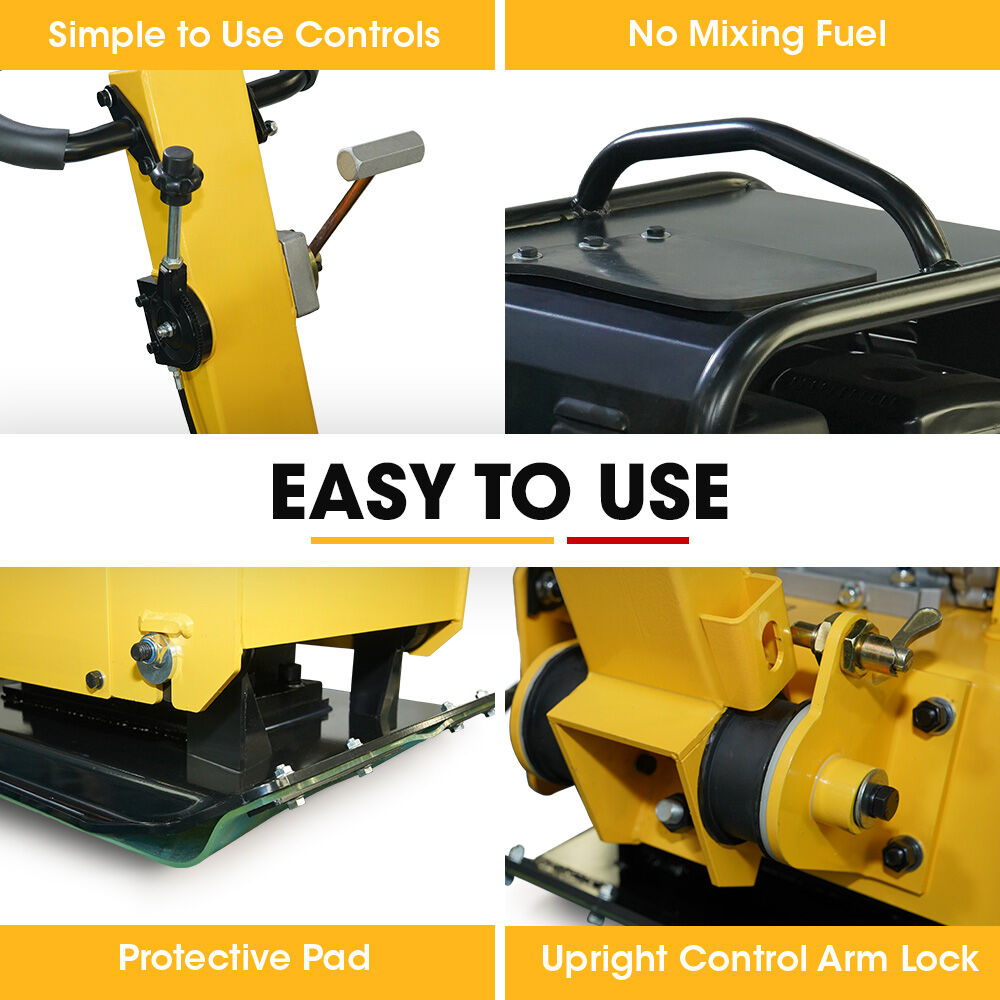 185kg Reversible Vibratory Plate Compactor, Commercial 9HP 270cc, 500x700mm, Wheel Kit, for Sand Soil Gravel Asphalt (BCX-950)