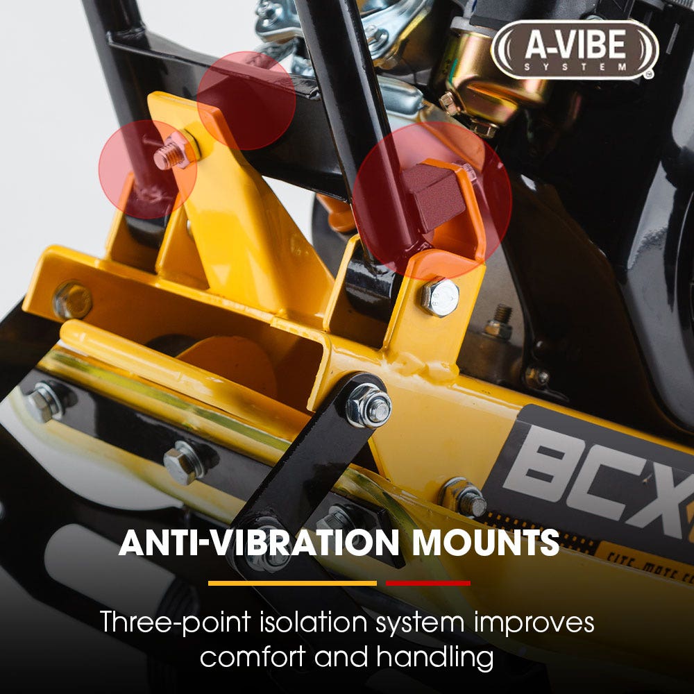 BAUMR-AG 60kg 370x510mm 6.5HP Plate Compactor, Paver Pad, Transport Wheels