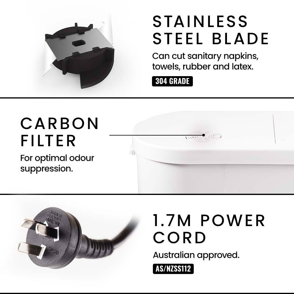 Macerator Pump 800W Commercial 4 Inlet for P-Trap Toilet Upflush Heavy-Duty