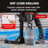 BAUMR-AG 3200W 280mm Wet/Dry Core Drill w/ Wheeled Stand & 127mm Bit Combo, for Concrete Coring Hole Drilling