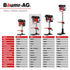 Baumr-AG DP15 600W 10" Pedestal Bench Drill Press, 12 Speeds, 16mm Chuck (DP15 II)