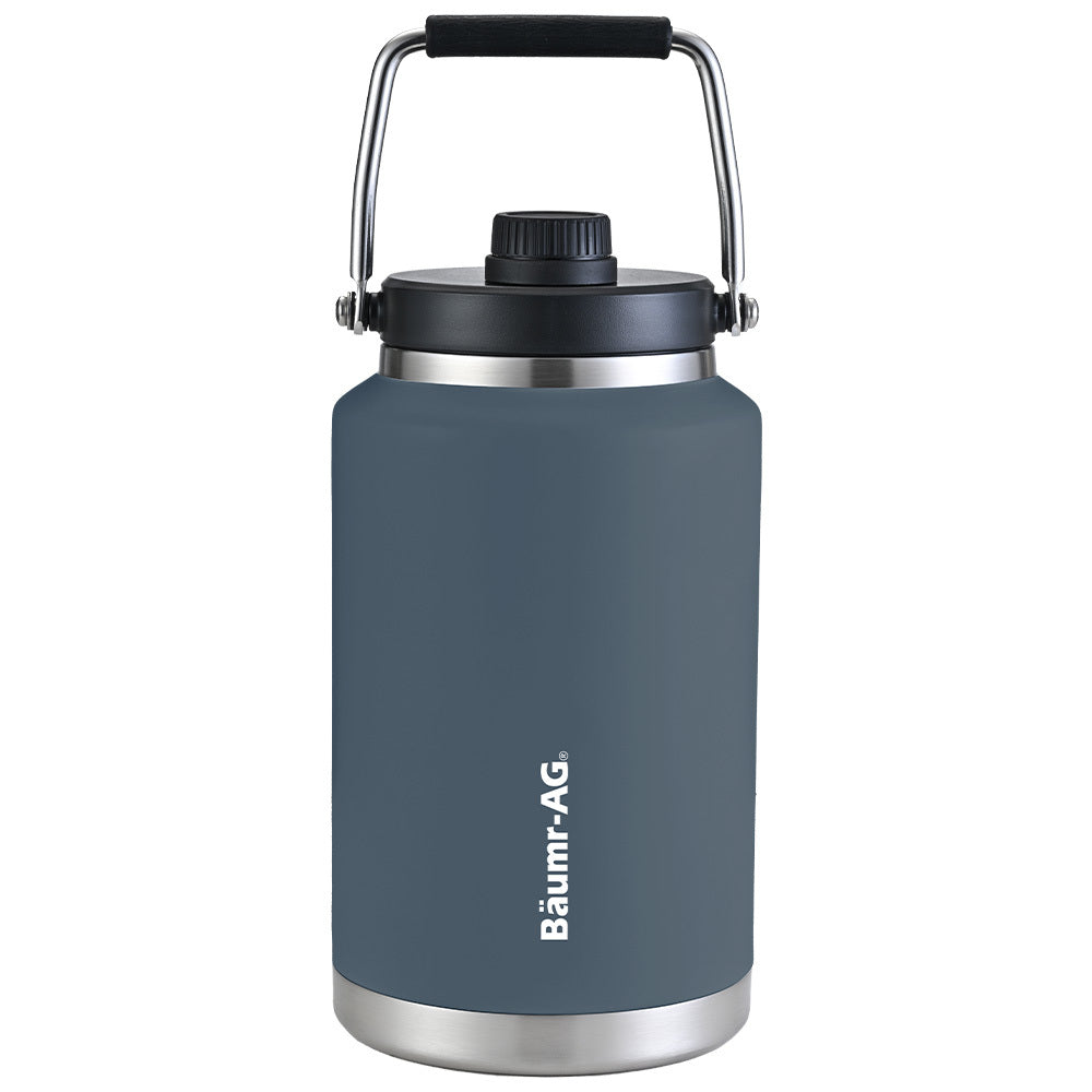 3.8L Double Wall Insulated Stainless Steel Water Bottle, Drink Jug with Handle, Blue