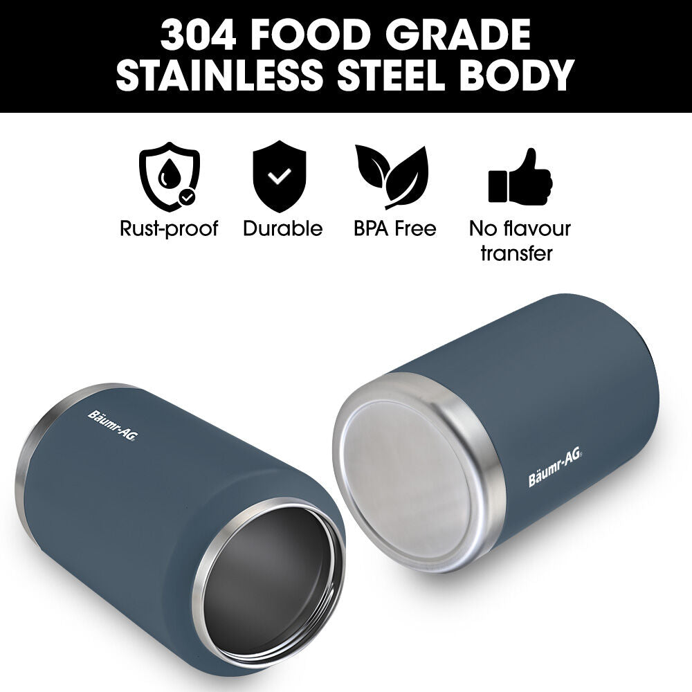 3.8L Double Wall Insulated Stainless Steel Water Bottle, Drink Jug with Handle, Blue