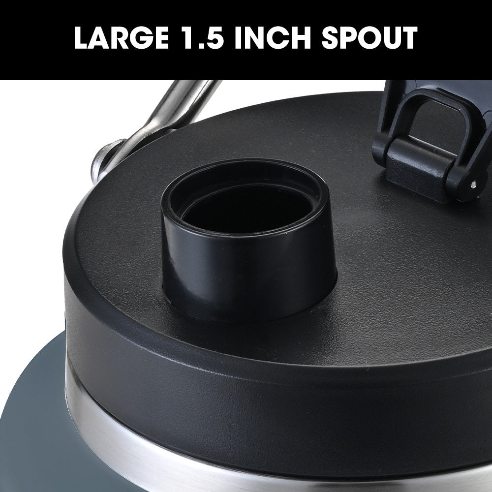 3.8L Double Wall Insulated Stainless Steel Water Bottle, Drink Jug with Handle, Blue