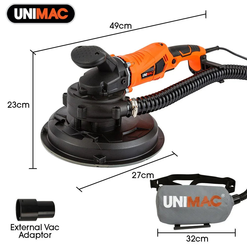 1800W Drywall Sander Plaster Automatic Wall Gyprock Vacuum System