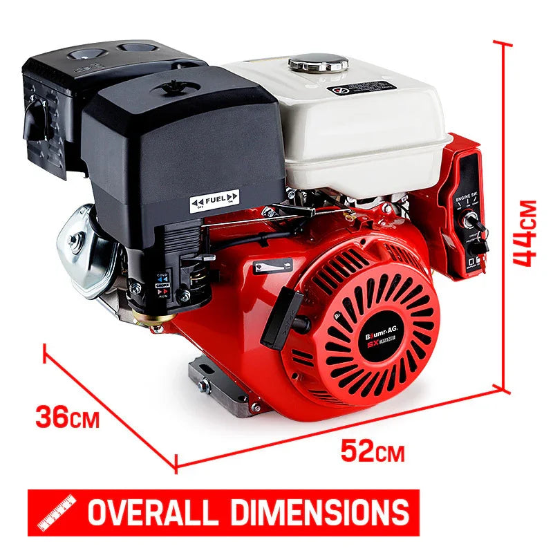 13HP Petrol Stationary Engine OHV 4 Stroke Horizontal Shaft Electric Start Motor
