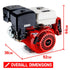 13HP Petrol Stationary Engine OHV 4 Stroke Horizontal Shaft Electric Start Motor
