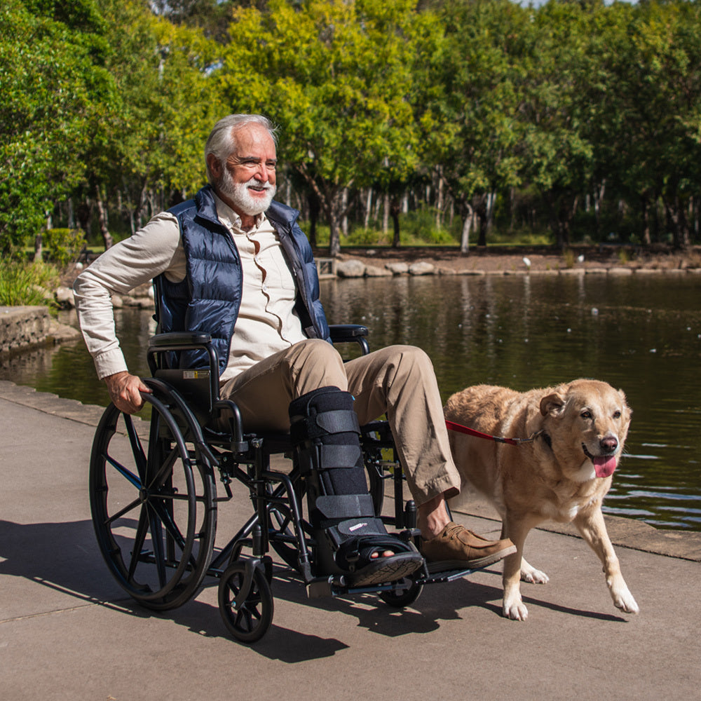 Portable Folding Wheelchair 24 Inch 136kg Capacity Wheel Chair Retractable Armrests, Black
