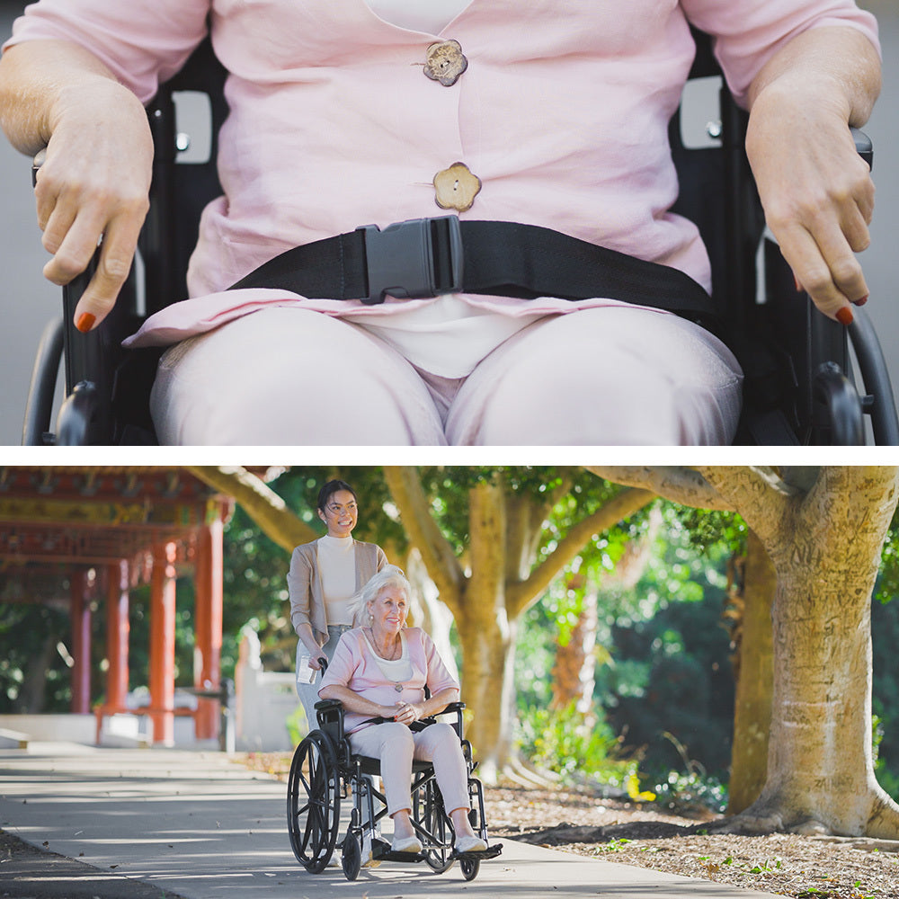 Portable Folding Wheelchair 24 Inch 136kg Capacity Wheel Chair Retractable Armrests, Black