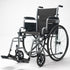 24 Inch Folding Wheelchair Lightweight Portable for Elderly and Disabled, Grey