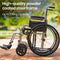 24 Inch Folding Wheelchair Lightweight Portable for Elderly and Disabled, Grey