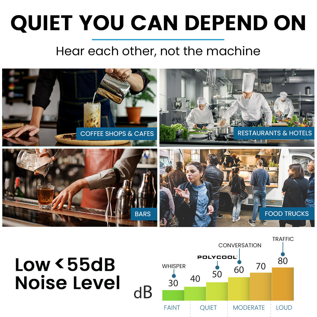 Commercial Ice Maker Machine, up to 35kg/24hr, Timer & Self Cleaning Programs
