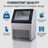 Commercial Ice Maker Machine, up to 45kg/24hr, Timer & Self Cleaning Programs