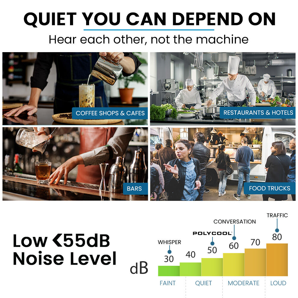 Commercial Ice Maker Machine, up to 45kg/24hr, Timer & Self Cleaning Programs