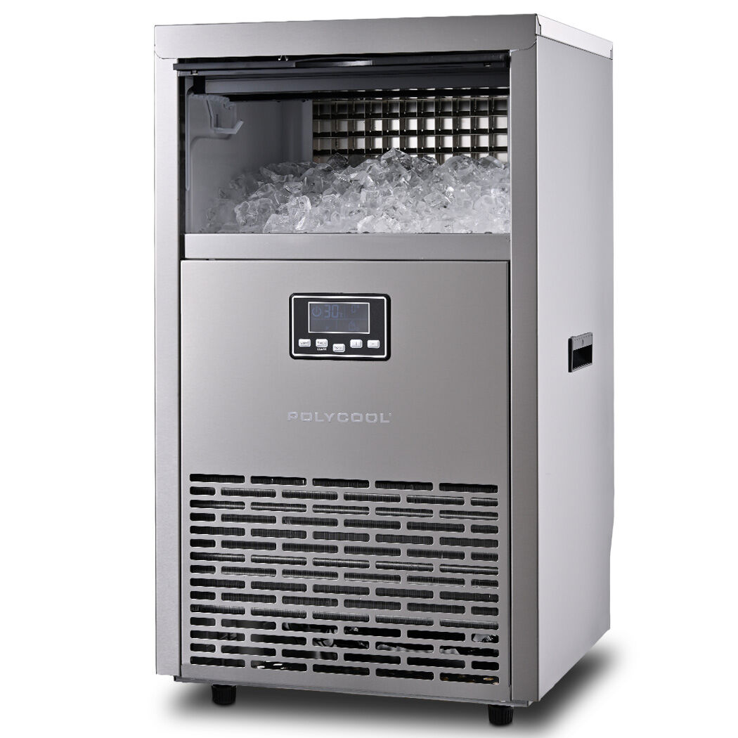 Commercial Ice Maker Machine, up to 75kg/24hr, Timer & Self Cleaning Programs