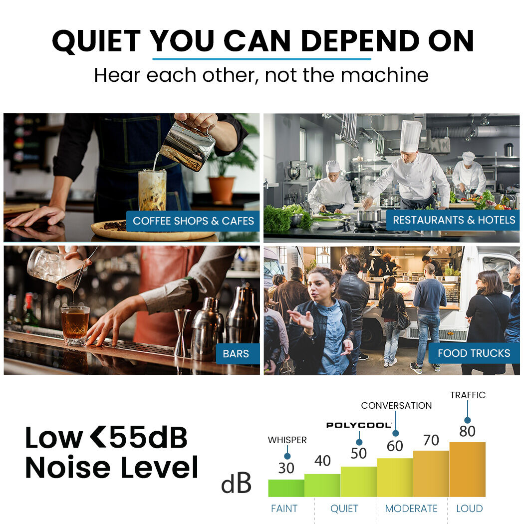 Commercial Ice Maker Machine, up to 75kg/24hr, Timer & Self Cleaning Programs