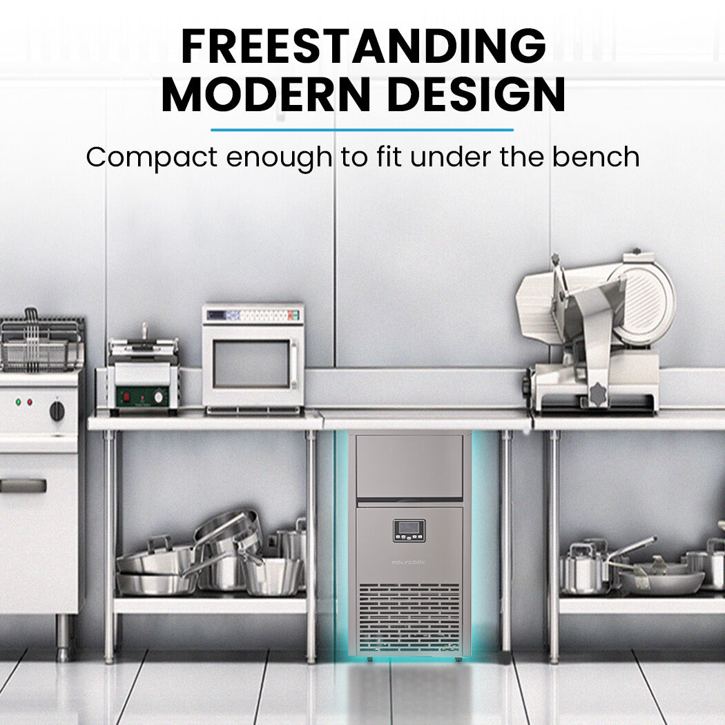 Commercial Ice Maker Machine, up to 75kg/24hr, Timer & Self Cleaning Programs