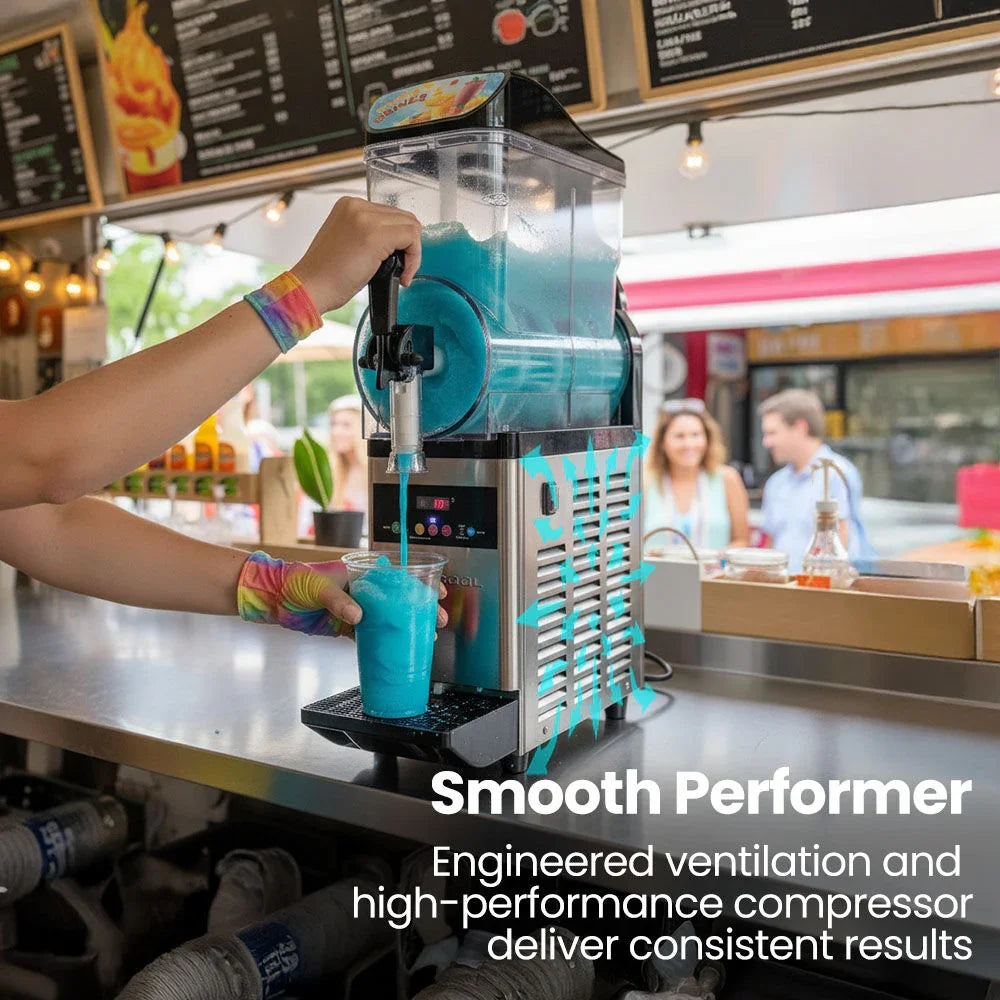 12L Single Tank Commercial Slush Machine, Digital Control Panel, SAA Approved, Juice and Frozen Slushy Maker