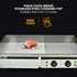 THERMOMATE Commercial Electric Griddle TH-G06, 4400W 73x40cm Half Ribbed Dual Surface