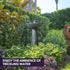 Protege Bird Bath Solar Water Feature Fountain, Contemporary Birdbath Design, with Panel Kit, LED Lights, Dark Grey