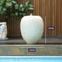Protege Pot Style Solar Water Feature Fountain, with Panel Kit, LED Lights, Light Grey