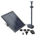 Protege Water Feature Fountain Pond Pump, w/ Solar Panel, Lithium Battery, Remote Control, Nozzle kit