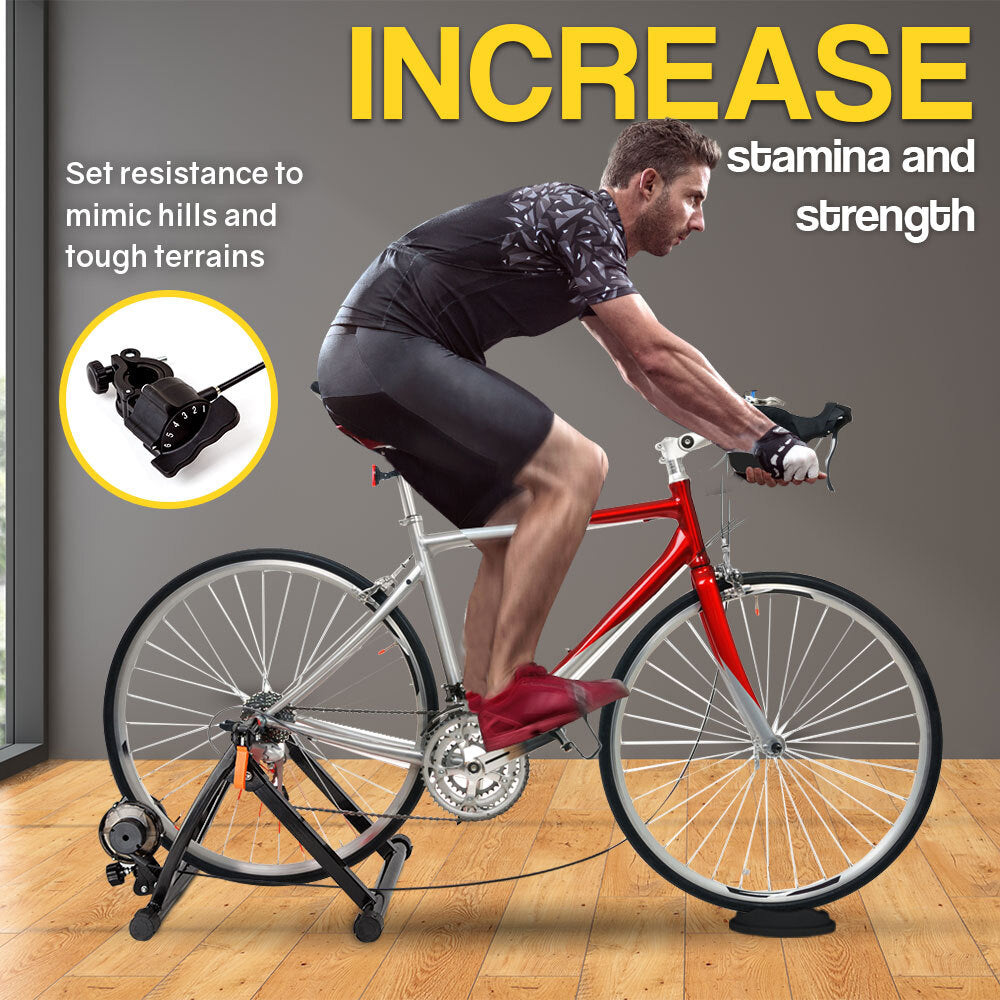 Indoor Bicycle Trainer - Bike Cycling Stationary Magnetic Stand Training