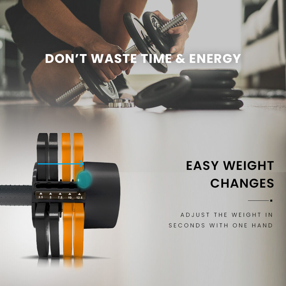 12.5kg Adjustable Weight Dumbbell, for Home Gym Fitness Training